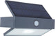 Lutec arrow - led solar wandlamp voor buiten - optimaal opladen door schuin zonnepaneel - pir bewegingssensor - dag nacht sensor - 180lm - 5000k helder wit licht - ip44 weerbestendig - donkergrijs