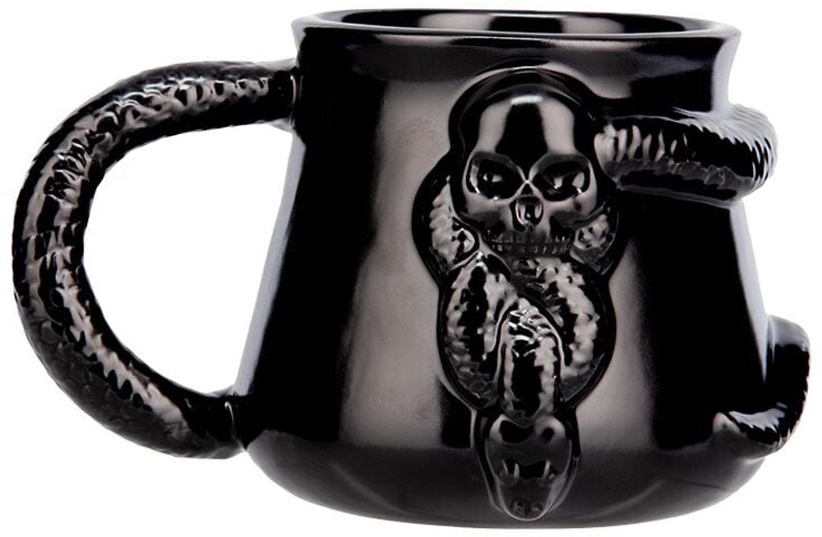 Tazza Paladone Harry Potter Dark Mark con manico Nagini - tazza in ceramica nera da 400 ml con licenza ufficiale -