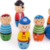 Bigjigs wooden bowling set Pirates, 7dlg.