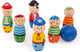 Bigjigs wooden bowling set Pirates, 7dlg.