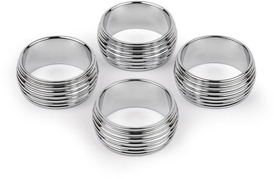 Zilverstad - servetring elana set van 4 zilver kleur - moederdag cadeautip!