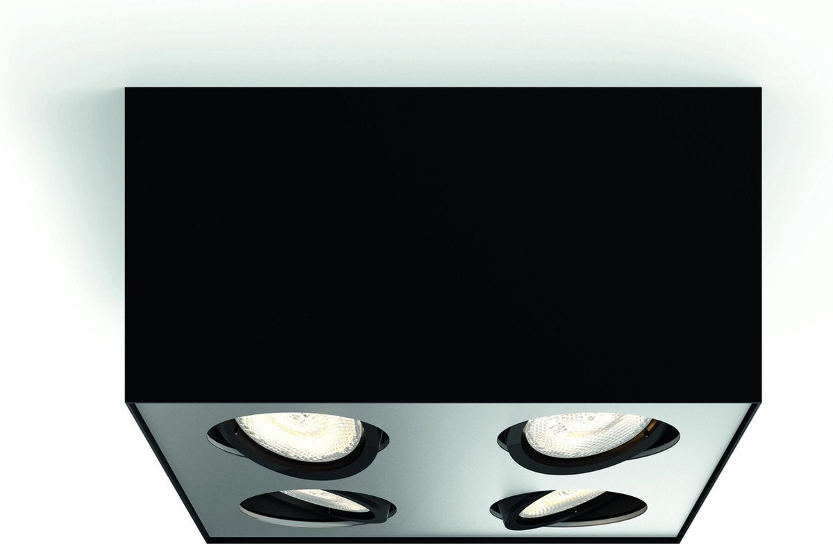 Philips Foco LED Philips Box de superficie - 4 luces - negro