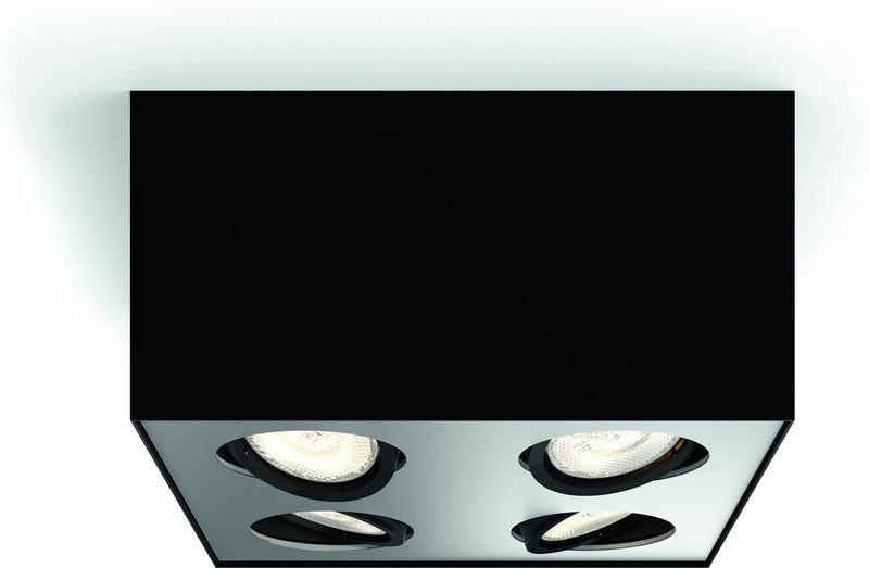 Philips Foco LED Philips Box de superficie - 4 luces - negro