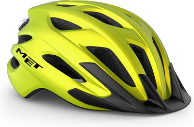 Met crossover mips fietshelm mannen vrouwen - stadsfietshelm volwassenen - maat m - lime yellow allic matt