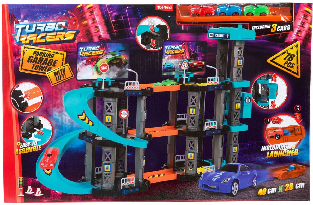 Turbo racers parkeergarage met lift