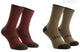 Rogelli merino wool fietssokken - 2-pack - bordeaux bruin - 40 43