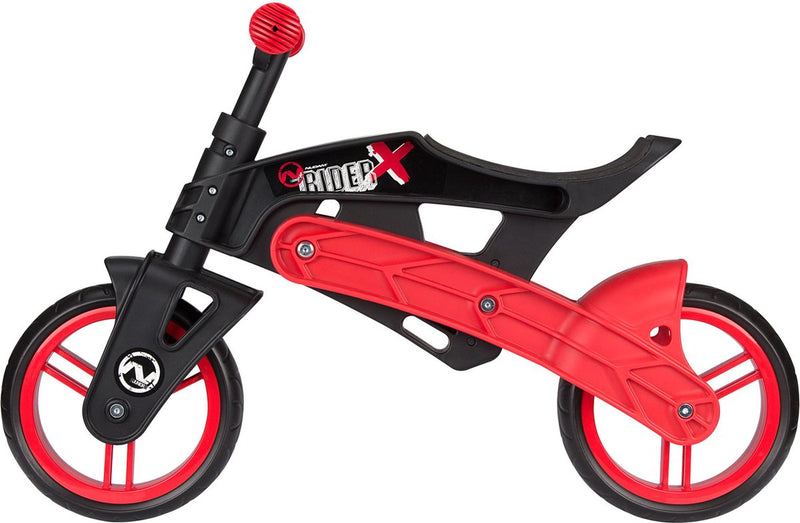 Nijdam Balance Bike regolabile - n rider - nero rosso