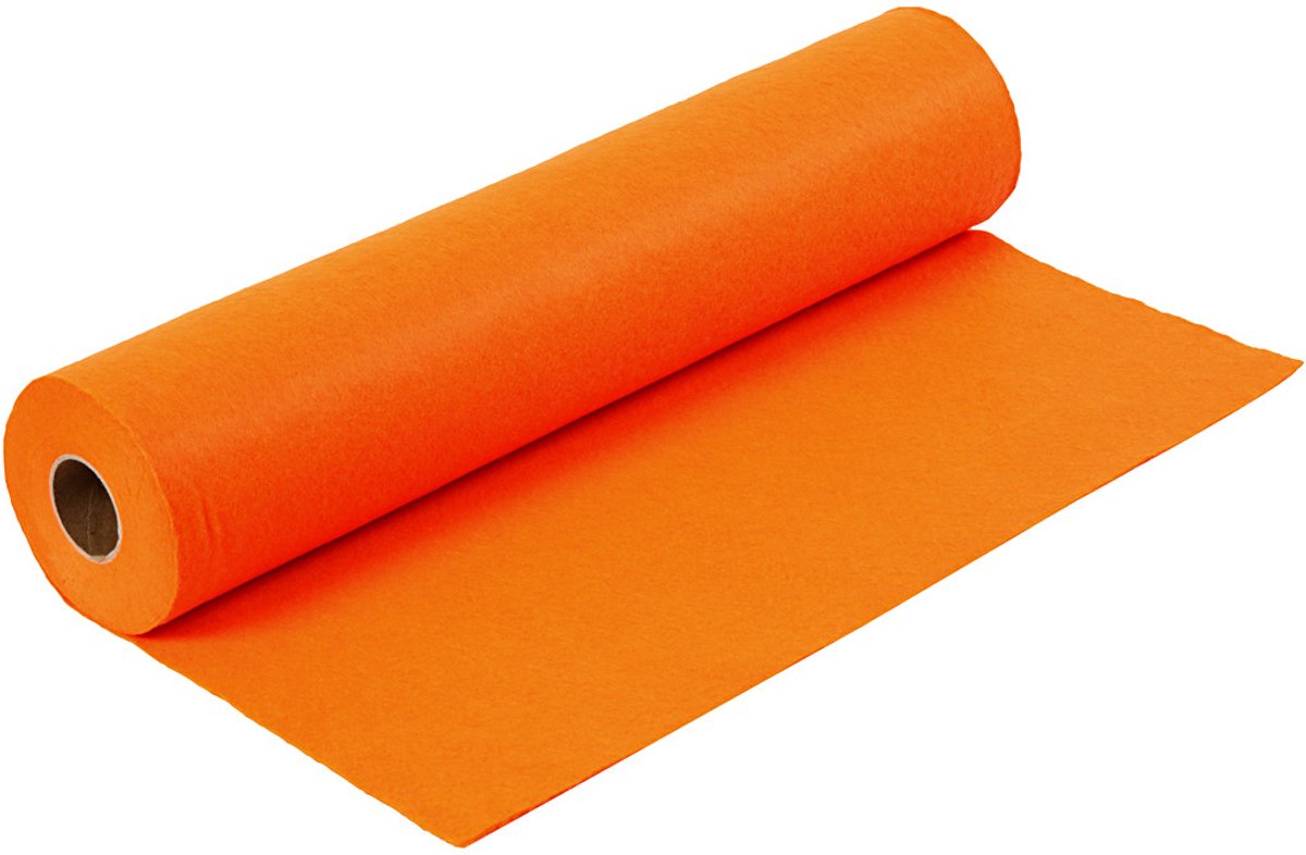 Feltro hobby Creative Company, l: 45 cm, spess. 1,5-2 mm, 180-200 g, arancione, 5 m 1 rotolo