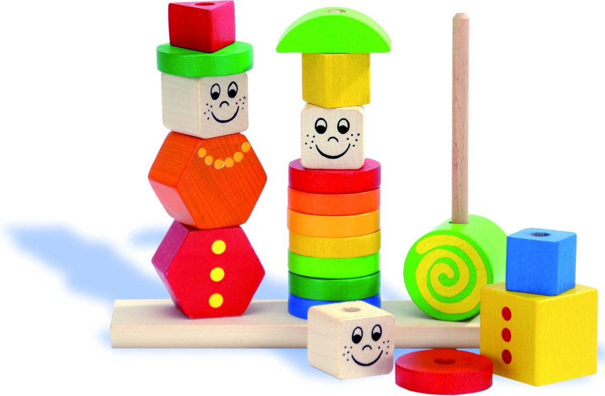 Figure di puzzle di stapel in legno Eichhorn