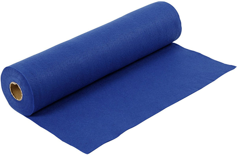 Feltro per hobby Creative Company, l: 45 cm, spess. 1,5-2 mm, 180-200 g, blu, 5 m 1 rotolo