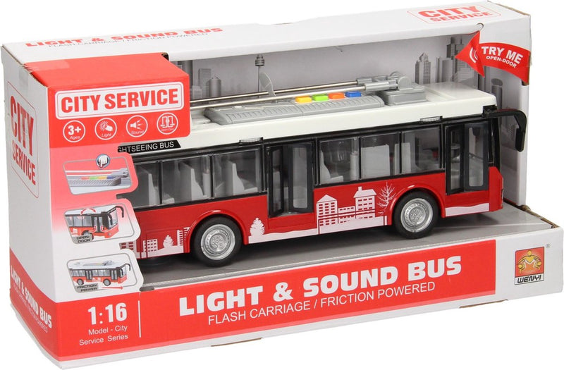 autobús urbano con luz y sonido