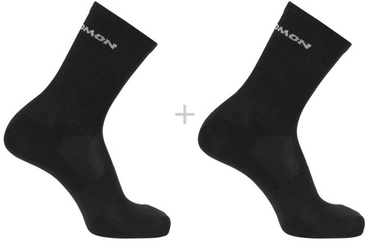 Salomon - evasion crew socks | 2-pack | sokken | maat l 42-44 - zwart