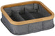 Alpina opbergmand met 9 vakken - kast organizer - bamboe en polyester - 30 x 30 x 9 cm - 6 liter