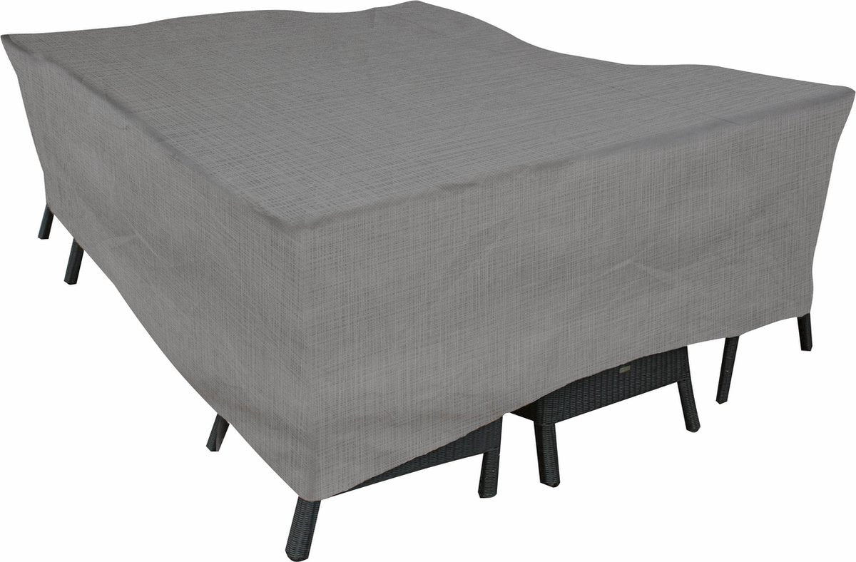 Eurotrail funda impermeable para mesa de jardín con sillas, cantonic 250x175x100cm, gris