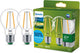 Lampada LED Philips a risparmio energetico trasparente - 40 W - E27 - luce bianca calda - confezione da 2 - risparmia sui costi energetici