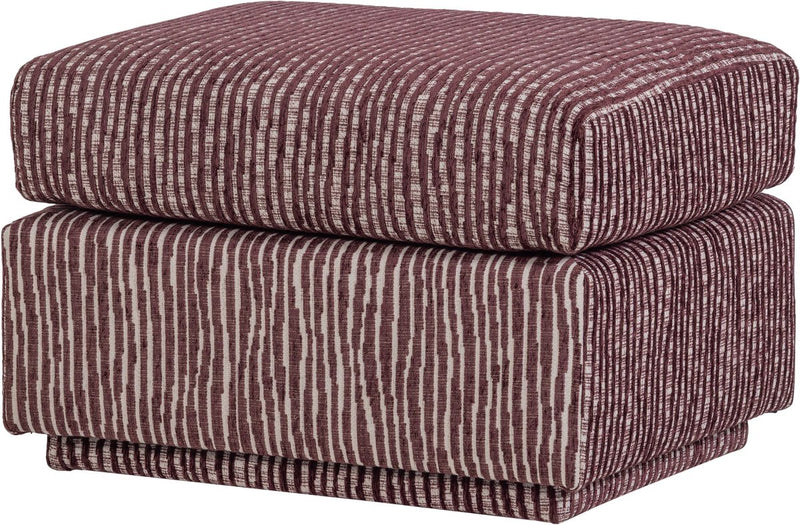 Diseño de taburete Woood Lou - tejido - rojo burdeos - 40x60x50
