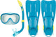 Waimea duikset - masker snorkel vliezen - kinderen - blauw - maat 35-38