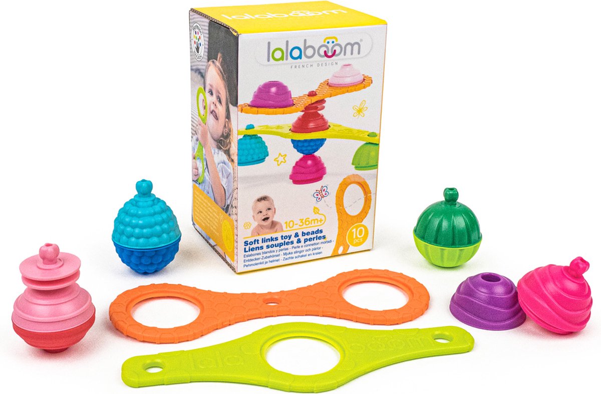 Lalaboom - verbindingen en educatieve kralen - 10 stuks