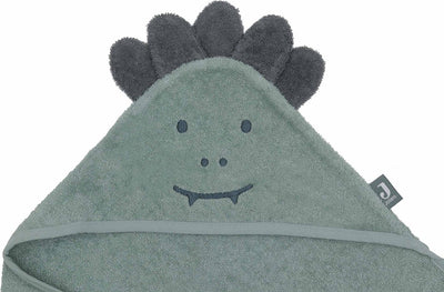 Jollein - mantella da bagno in spugna 75x75 cm - asciugamano per bambini con mantellina da bagno, scialle, poncho da bagno - Jungle Jambo Croco