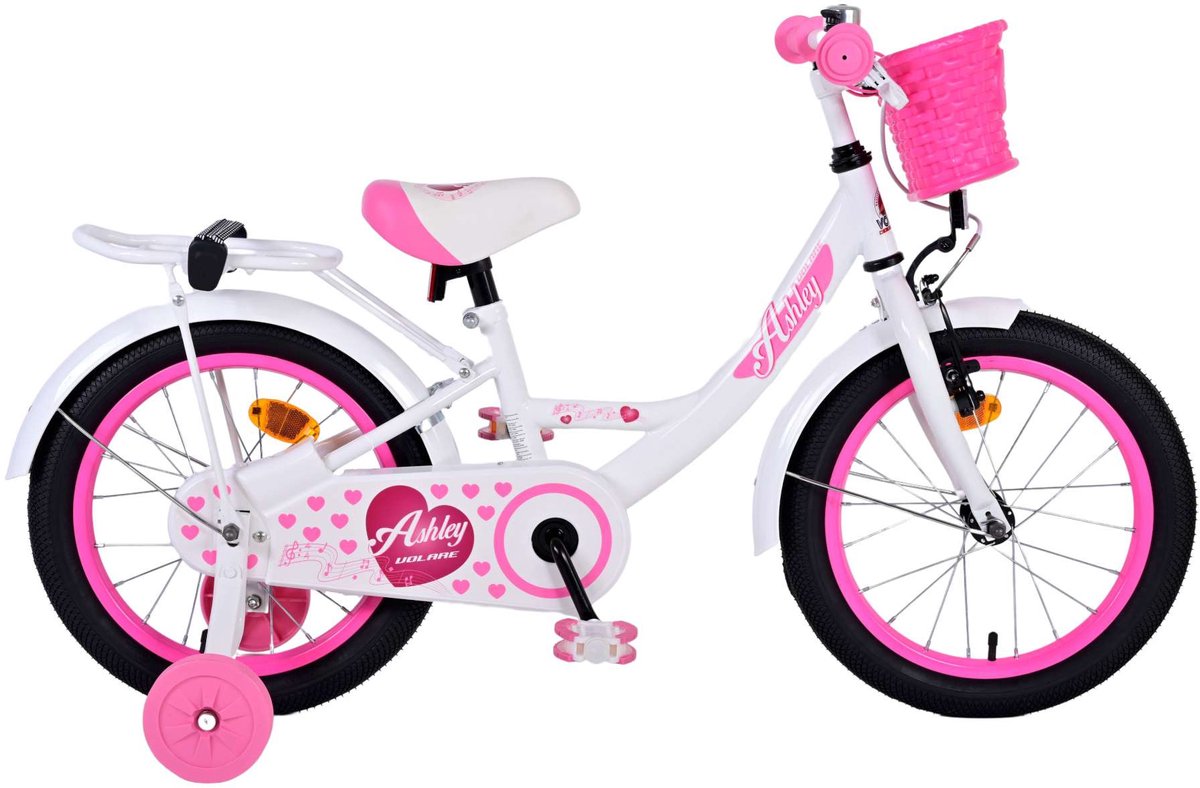 Volare Ashley Kinderfiets - Meisjes - 16 inch - Wit