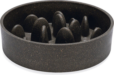Designed by lotte pom anti-skid dog bowl - slow feeder dog - food bowl - dishwasher safe - bamboo - gray - 1430 ml