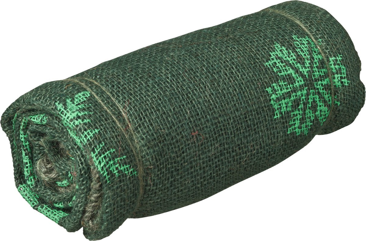 Nature - funda de yute h100x ø75cm - patrón de invierno verde - funda protectora contra heladas para plantas