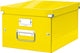 Leitz wow click store scatola portaoggetti di medie dimensioni - 85% cartone riciclato - 28,1 x 37 cm (LxP) - per formati A4 - ideale per l'ufficio e il lavoro da casa - giallo