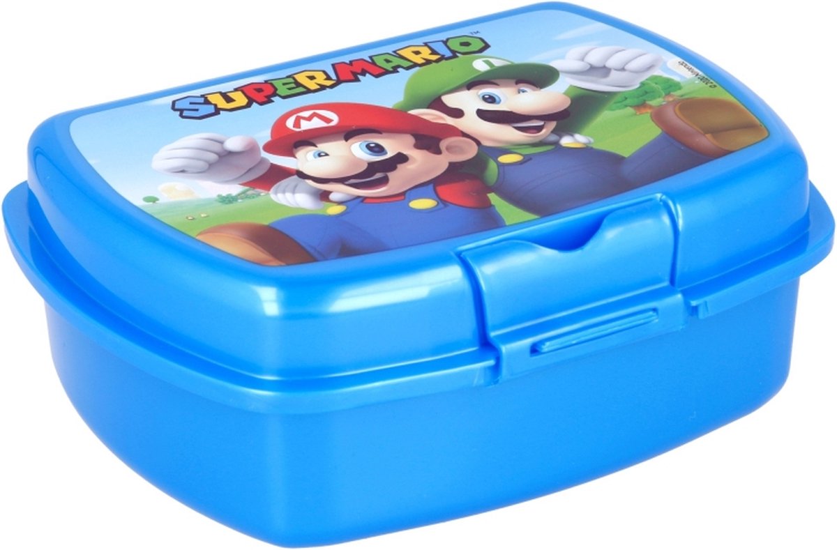 Star mario brooddoos - blauw