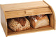Kesper bread bin with roller shutter - fsc® bamboo wooden bread box with sliding lid - bread bin - store bread and keep it fresh