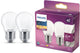 Lampada LED Philips - lampada a sfera con attacco E27 - luce bianca calda: 2700k - 40w - vetro smerigliato - pacco da 2