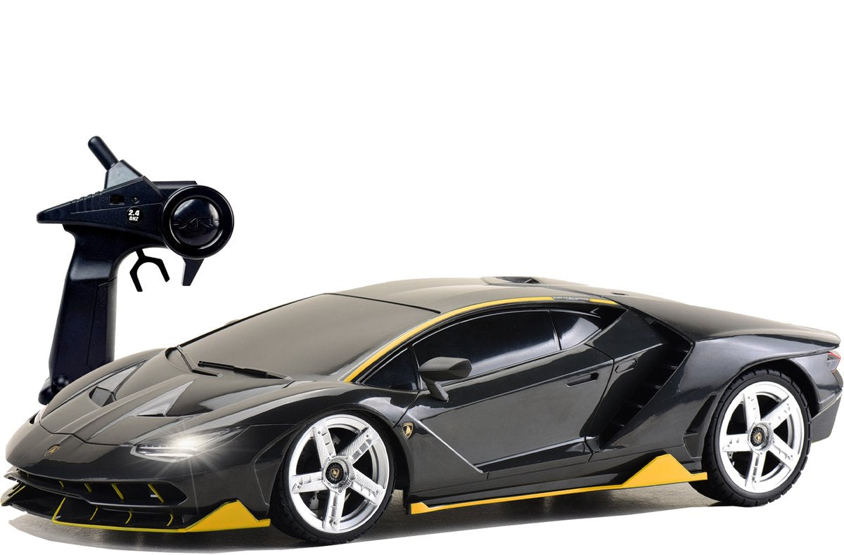 Gear2play rc lamborghini centenario negro 1:12 - coche controlable - 2,4 ghz con iluminación