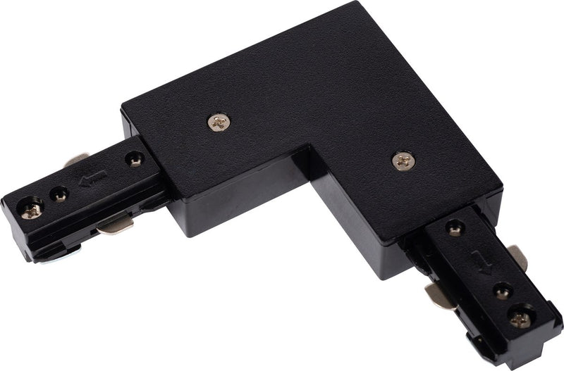 Conector L Lucide para riel - Iluminación para riel con sistema de riel monofásico - izquierda - negro (extensión)