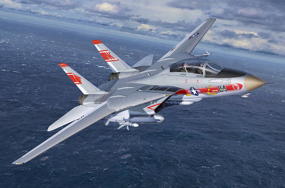 Kit modello Revell - Grumman F-14a Tomcat 1:144 - 49 pezzi.