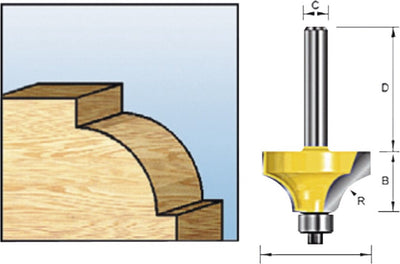 Accesorios Makita cuarto redondofr.+lag. hm r9.52 s=8 - d-11352