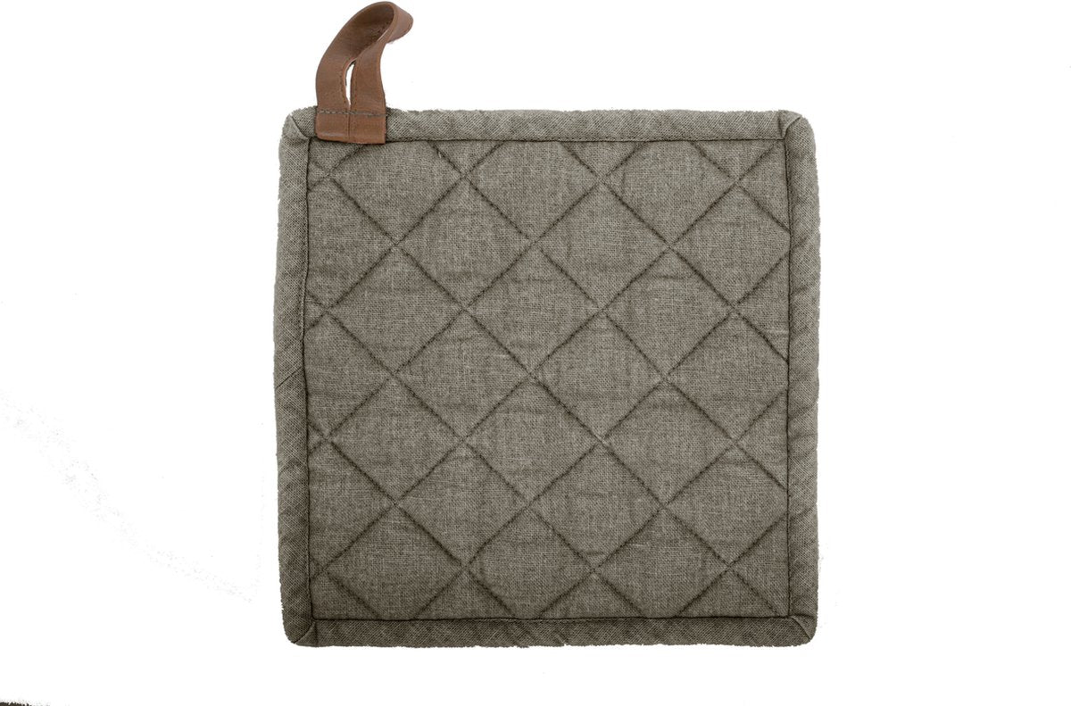 Agarraderas myrna tiseco sans marque sin marca – algodón – juego de 2 piezas – 20x20cm – verde oliva