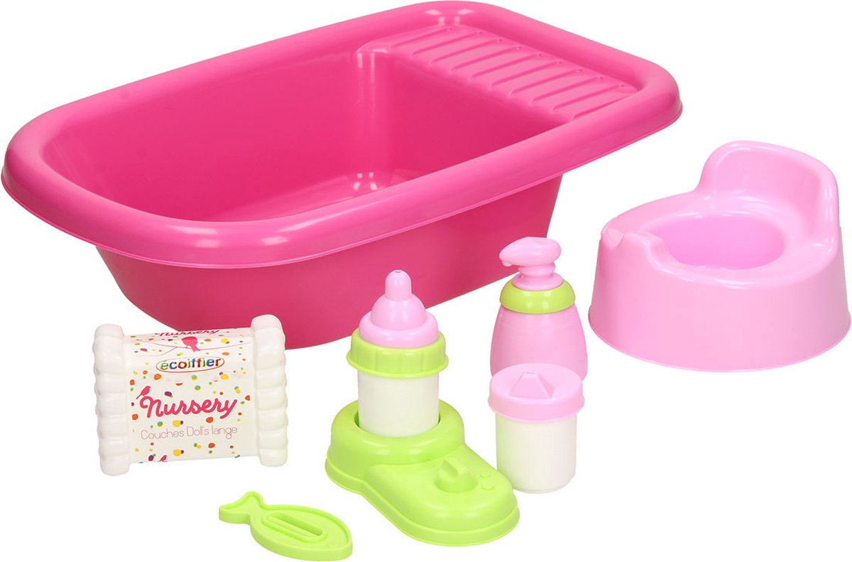 Baño de muñecas de Ecoiffier con accesorios
