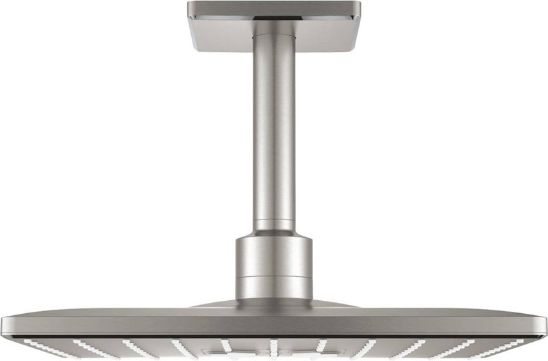 Soffione doccia Grohe Rain + braccio quadro supersteel