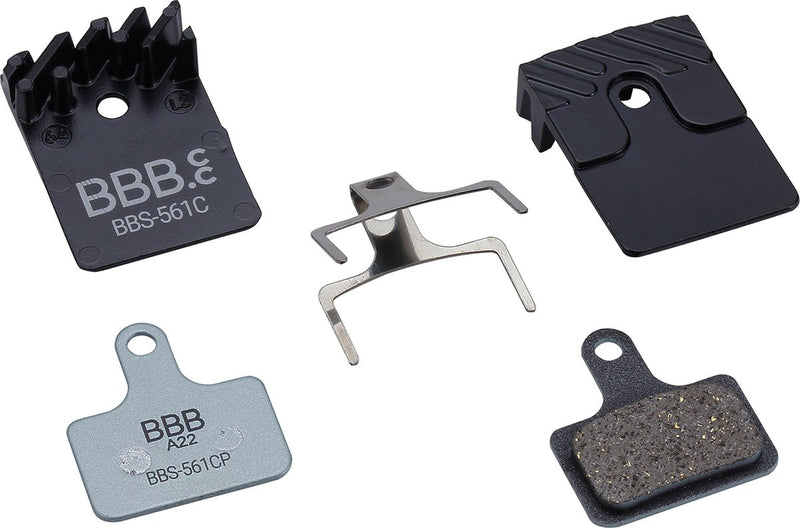 Pastiglie freno a disco Bbb ciclismo discstop coolfin shimano - set completo di pastiglie compatibili con freni a disco shimano - organiche con alette di raffreddamento - bbs-561c
