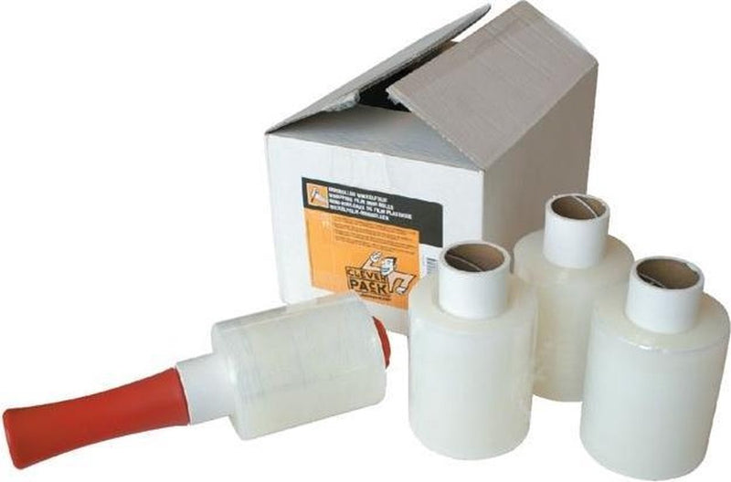 Pellicola avvolgente Cleverpack 100mmx250m 17mu - 6 rotoli + dispenser - trasparente