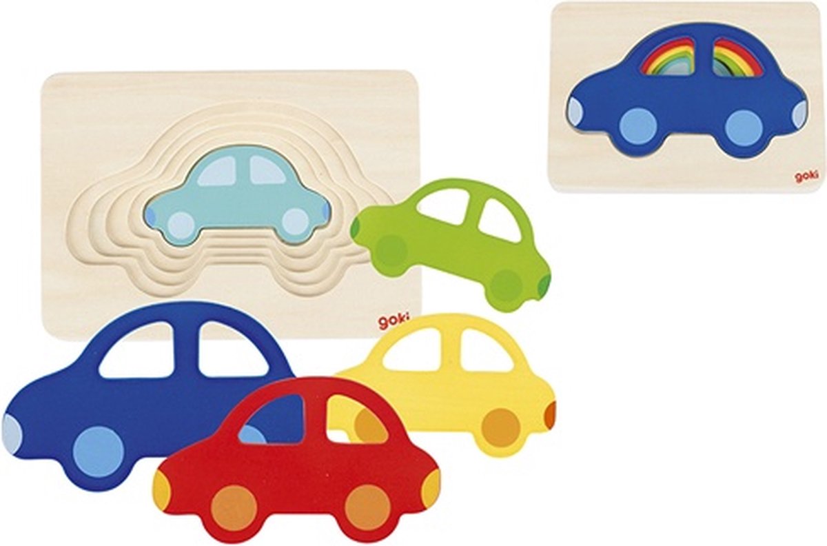 Coche de rompecabezas de la capa goki, 5 capas