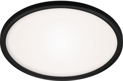 Briloner slim - led plafonniére - plafondlamp - 18w - wit-zwart - ø29.3cm