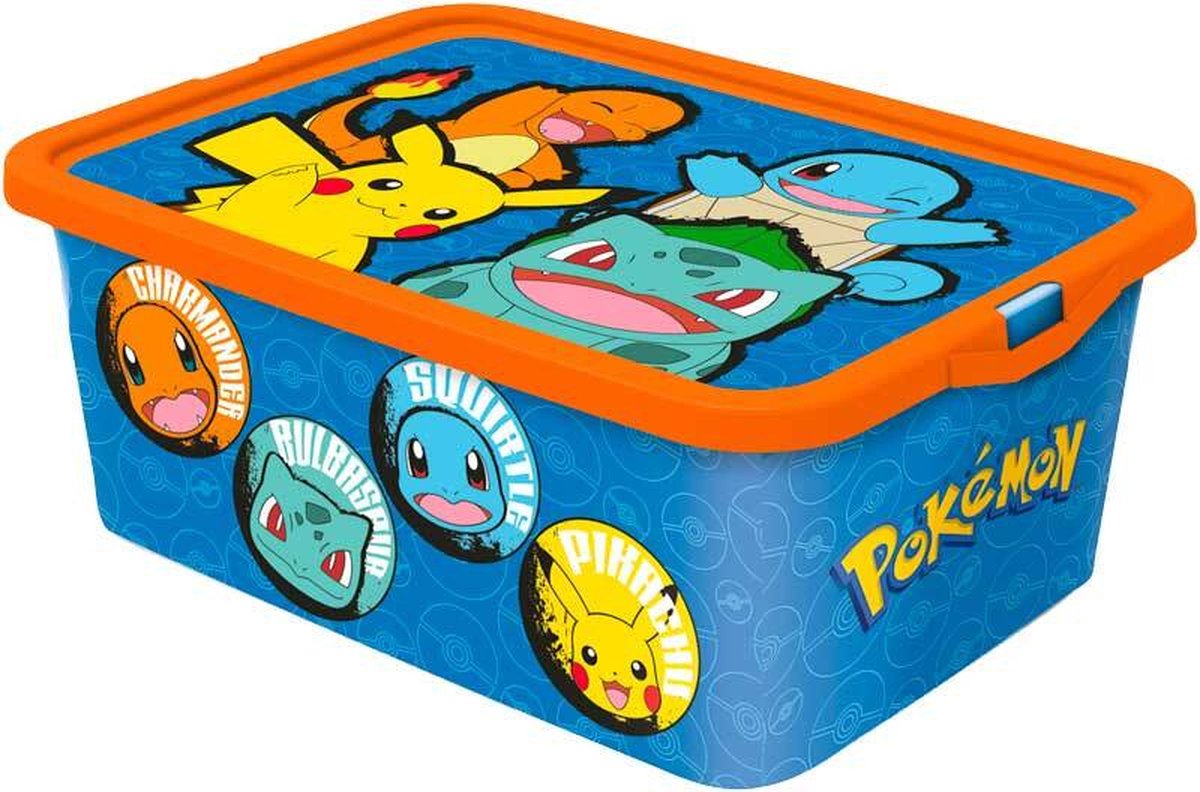 Pokémon opbergbox junior 13 liter blauw oranje