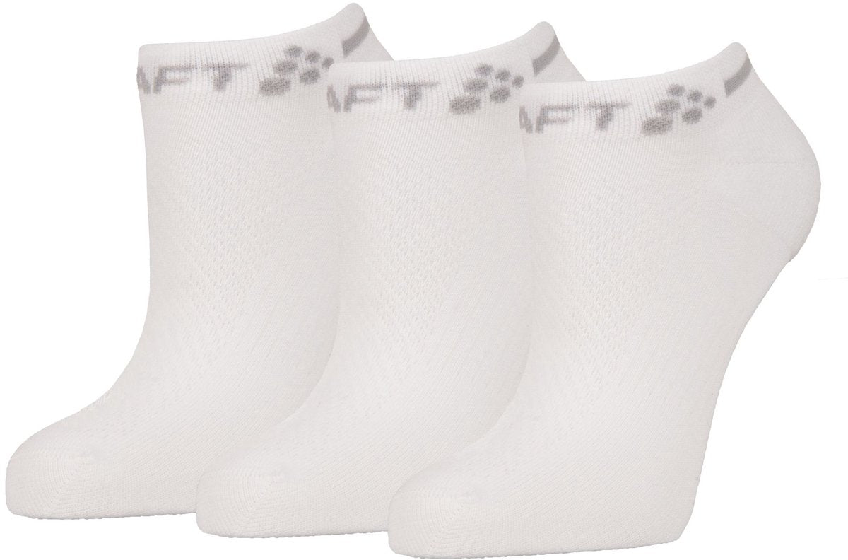 Craft active shaftless sock 3-pack unisex sportsokken - wit