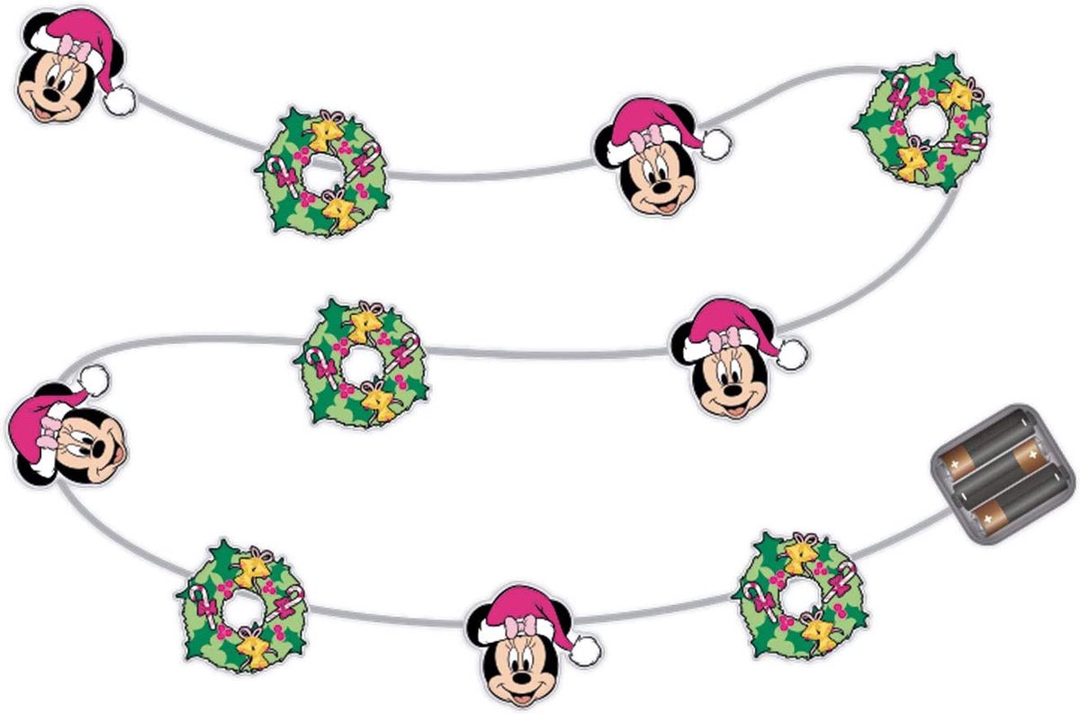 Disney lichtsnoer minnie mouse led 165 cm polypropyleen roze