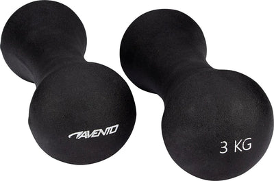 Avento handgewicht set - bone - 2x 3 kg - zwart