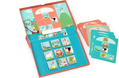 Gioco di logica da grattare - principessa e unicorno - 25,5x38x2 cm - magnetico - 5 anni