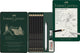 Set matite in grafite Faber-castell - pitt matt - 8 pezzi + gomma + piuma + temperino - nero opaco - fc-115220