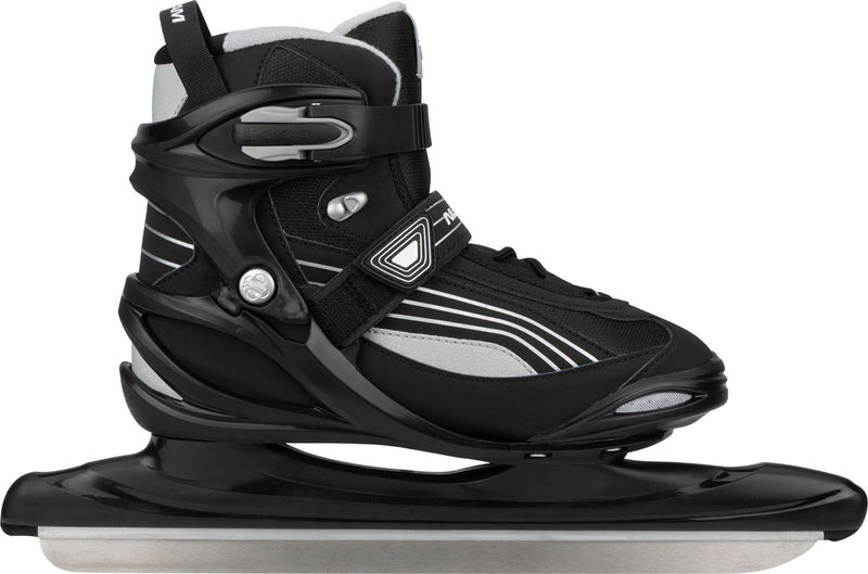 Patín de velocidad Nijdam - bota semiblanda - negro - talla 45