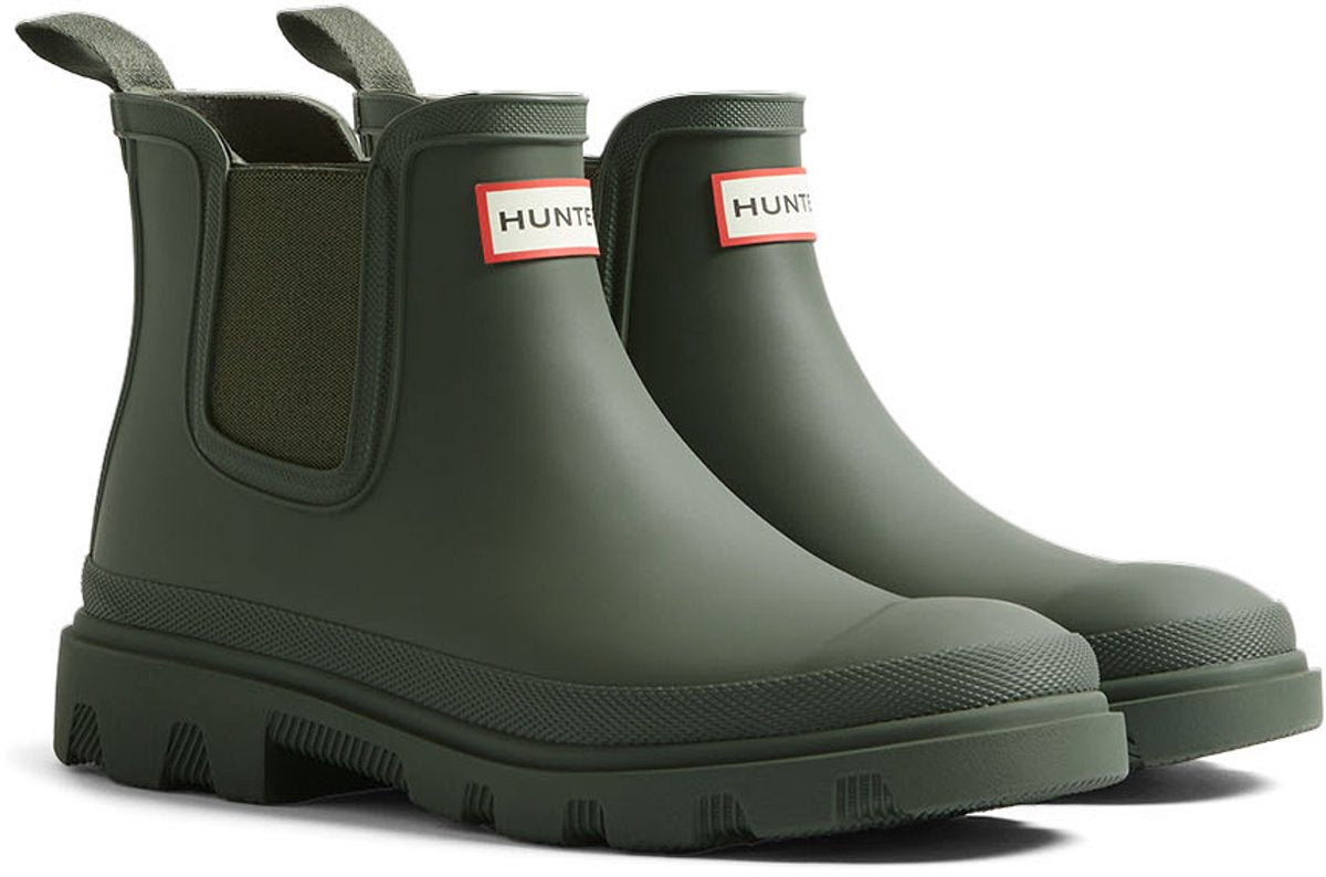 Hunter unisex aguacero Chelsea oliva oscuro - talla 40
