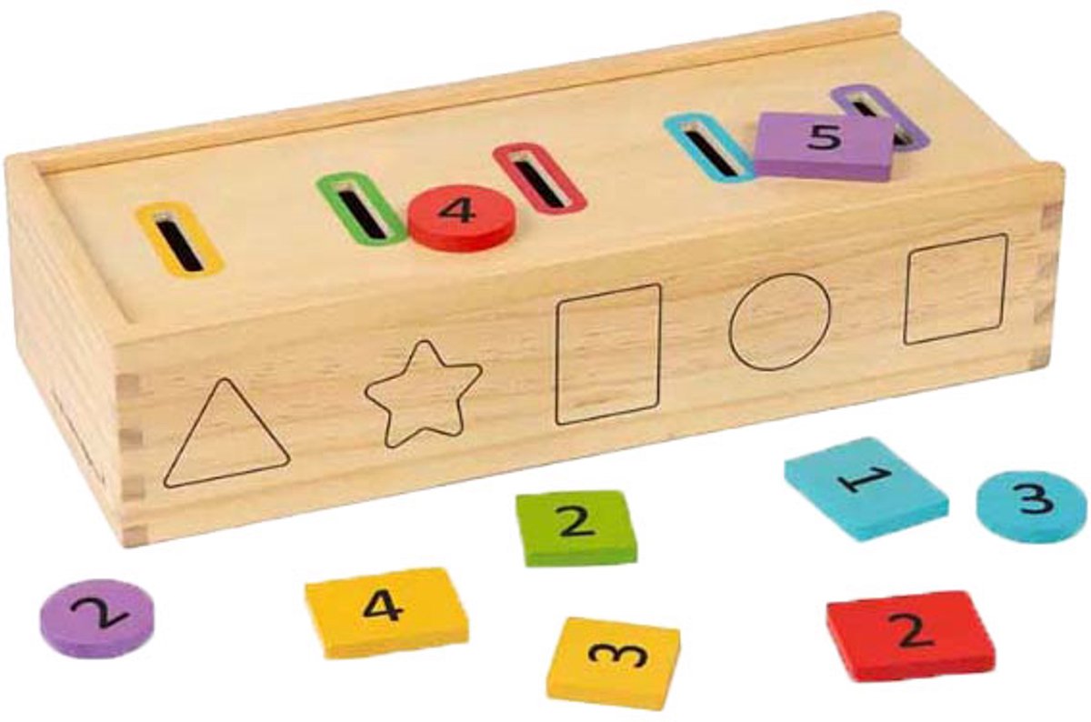 Bigjigs Box de clasificación de madera, 27dlg.